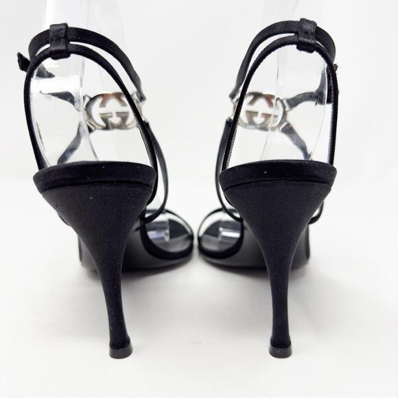 Gucci GG Strappy Crystal Sandals Heels - Picture 5 of 13